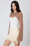 Savannah Mocha Crochet Shrug