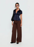 Alys Cut Out Straight Leg Pant Brown