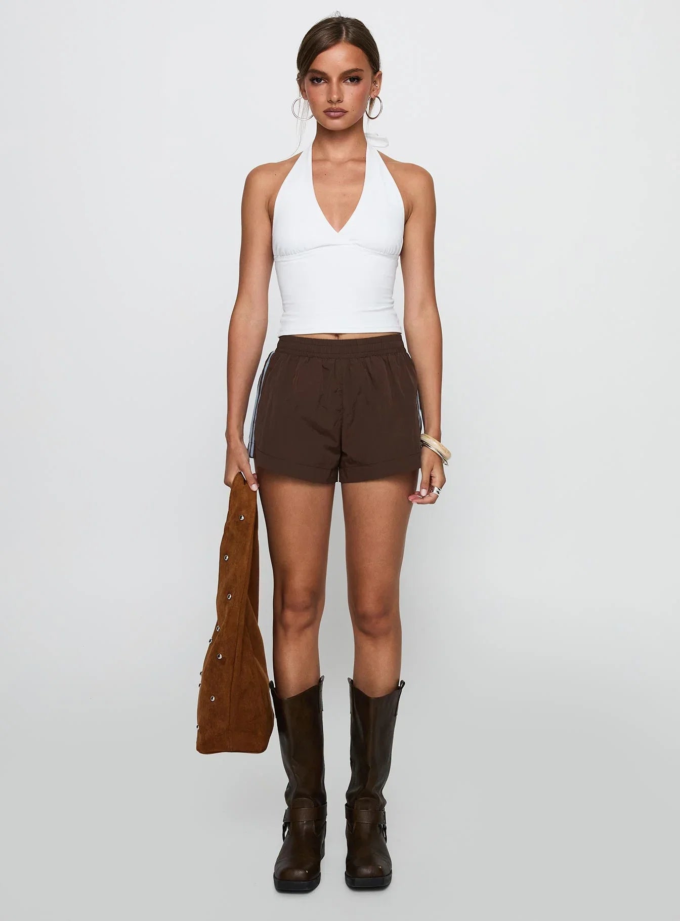 Borderline Track Short Brown Blue