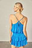 San Antonio Maldive Blue Ruffle Romper