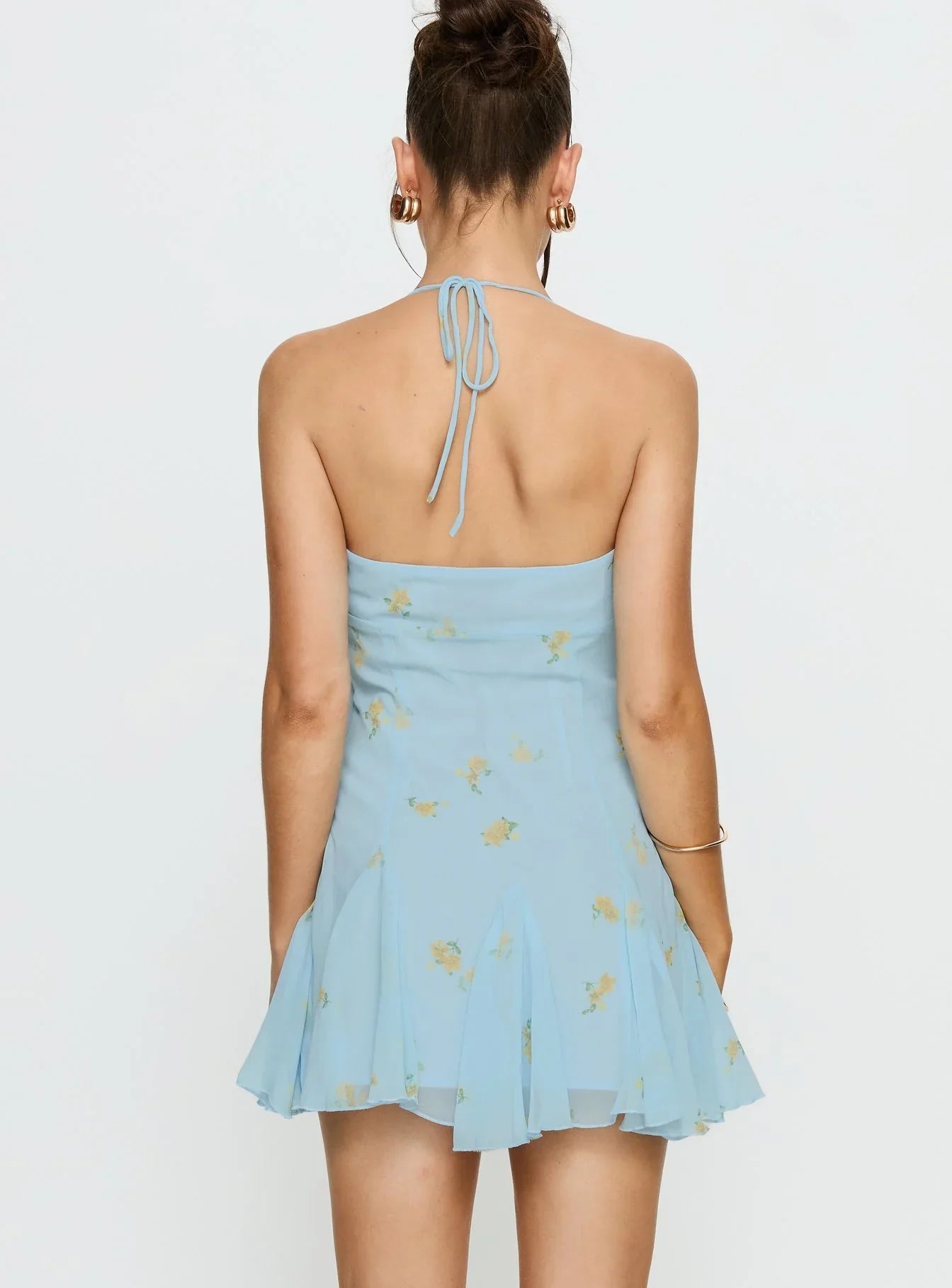 Delamere Mini Dress Pastel Blue Floral