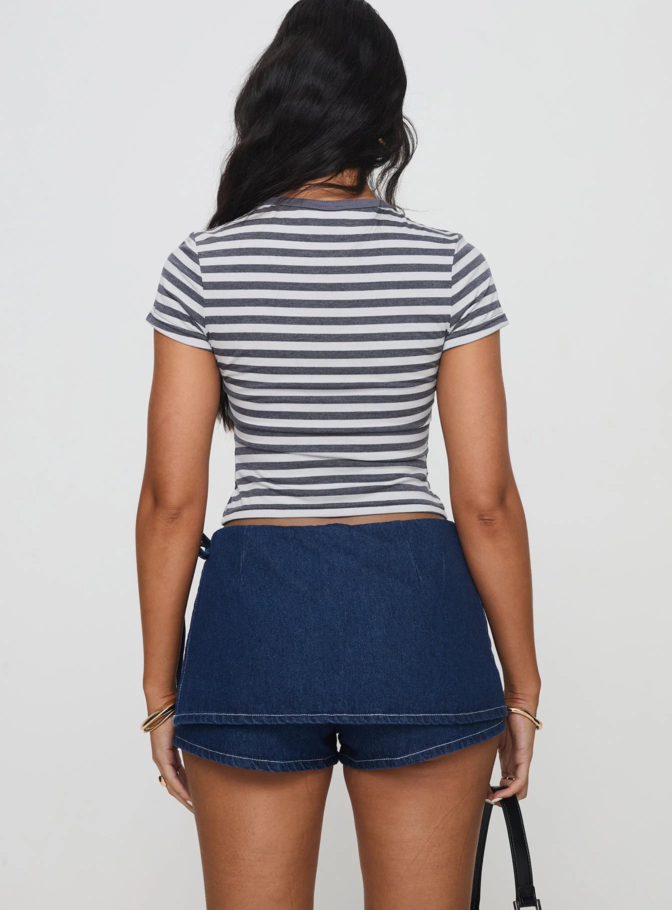 Floyra Top Blue White Stripe