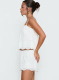 Madison Avenue Embroidered Detail Shorts White