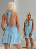 Saddler Mini Dress Blue