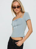 Trynia Short Sleeve Top Blue