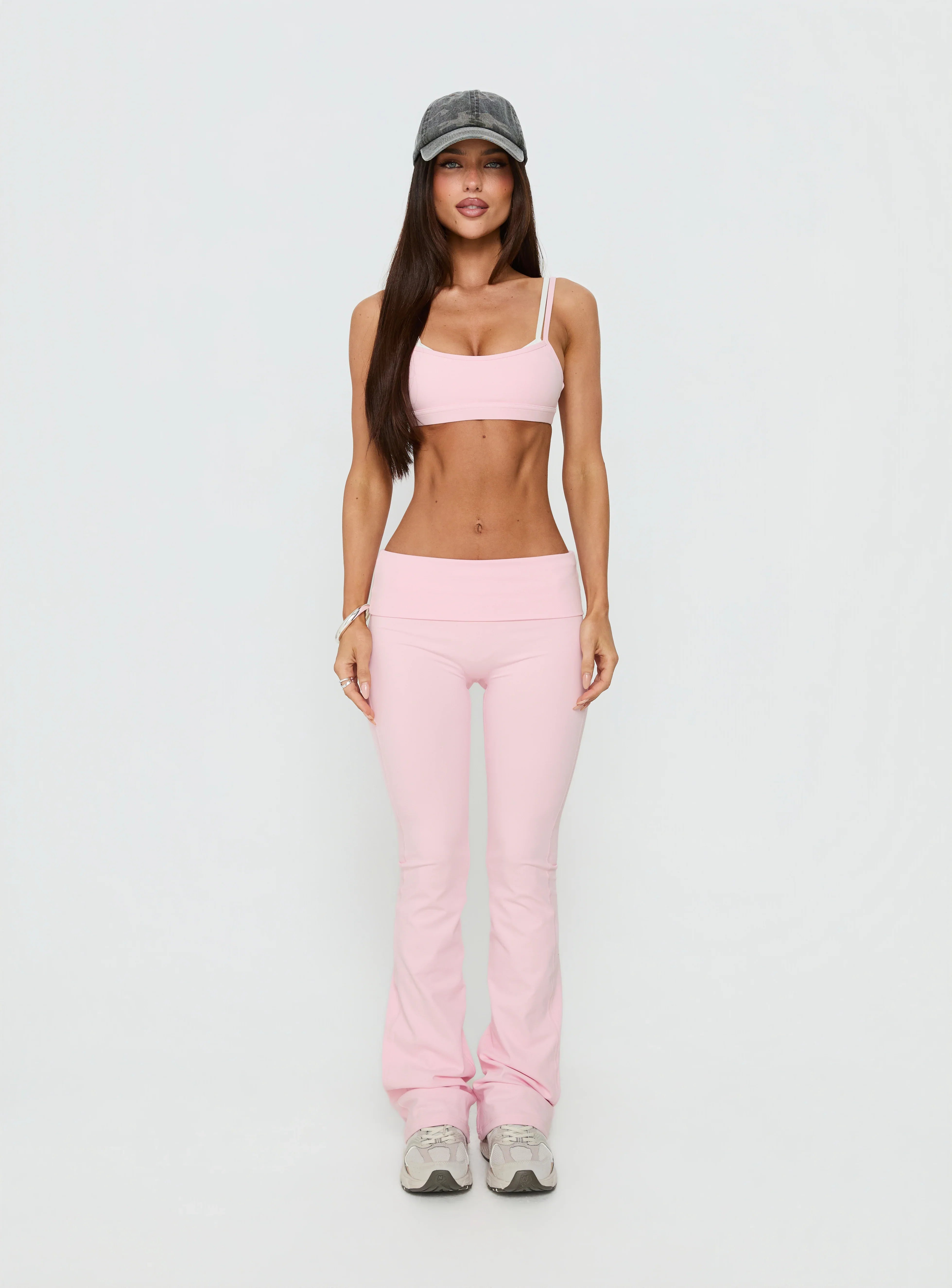 Exhilarate Layered Crop Top Pink / White