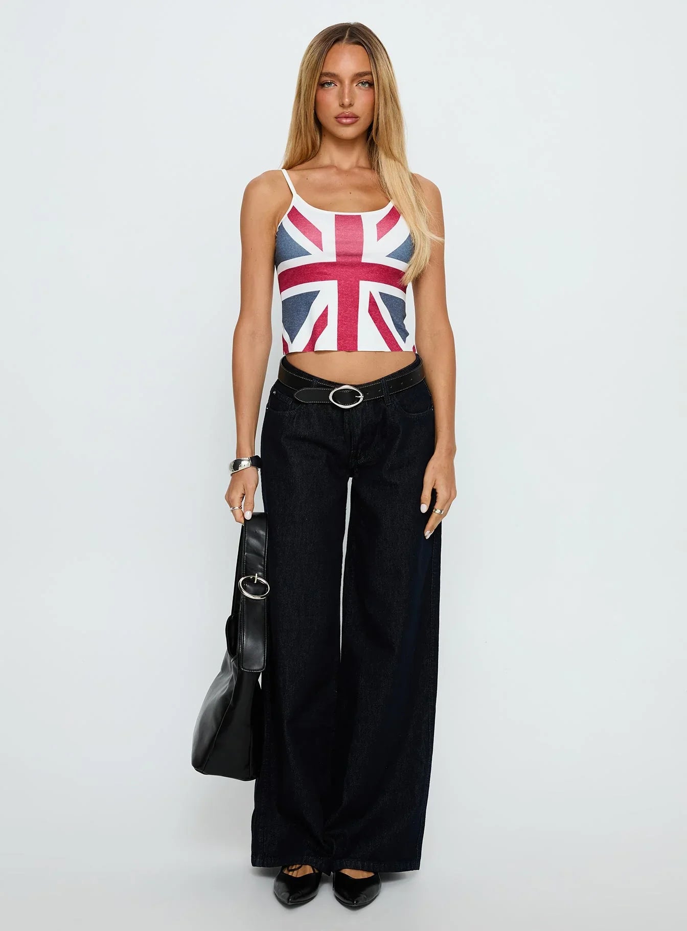 Ramos Low Rise Wide Leg Jeans Raw Indigo Blue