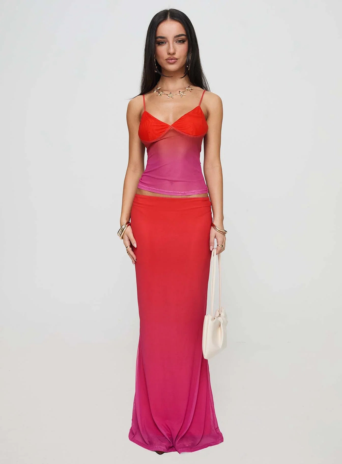 Teen Spirit Maxi Skirt Pink Ombre