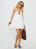 Beabado Beaded Mini Dress White