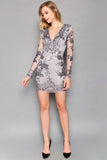 Victoria Silver Sequin Mini Dress