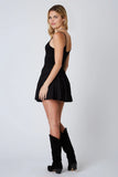 Vanessa Black Tiered Mini Skirt