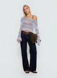 Cafe Pari Sweater Blue Stripe