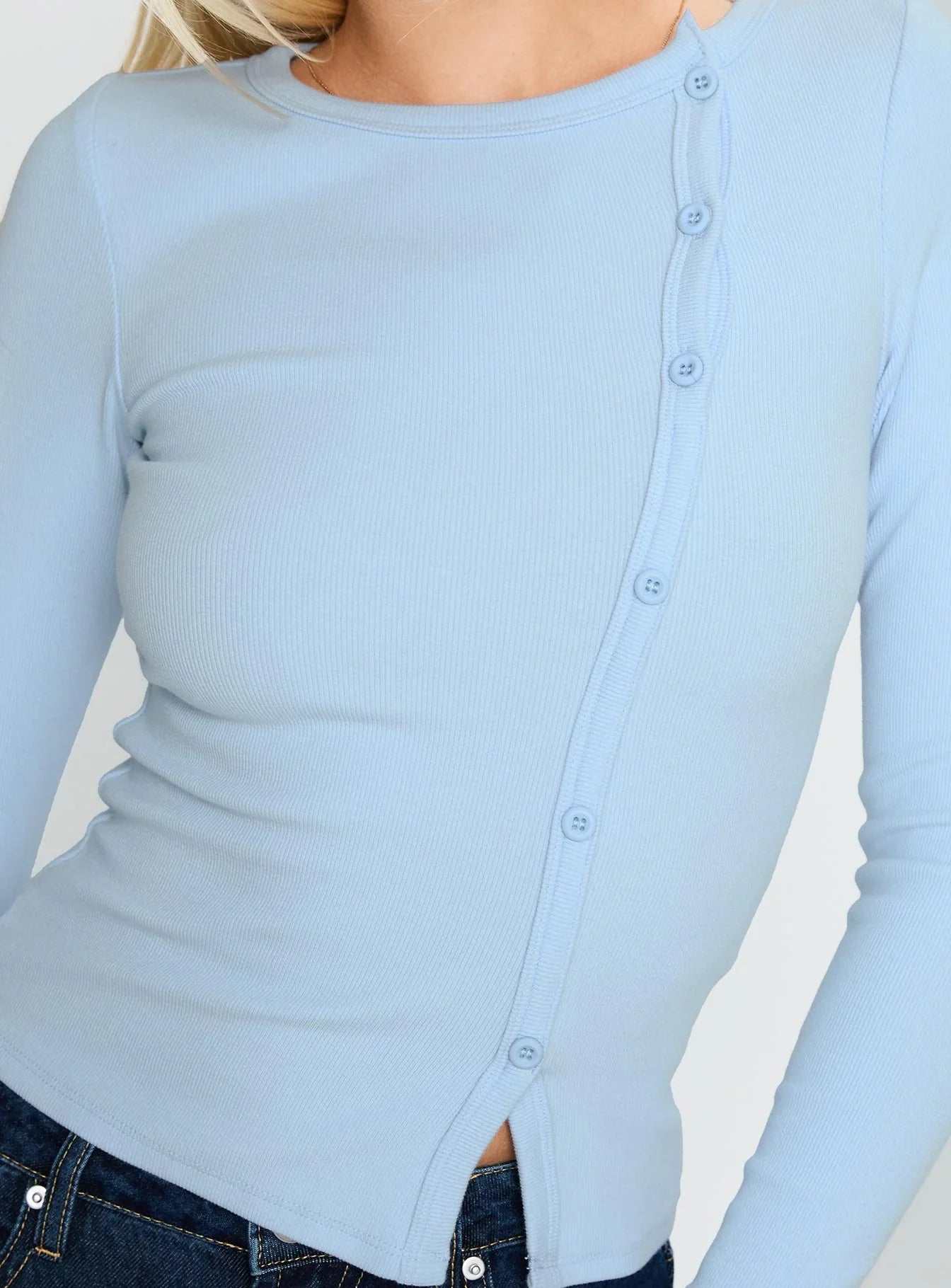 Passoni Long Sleeve Top Blue