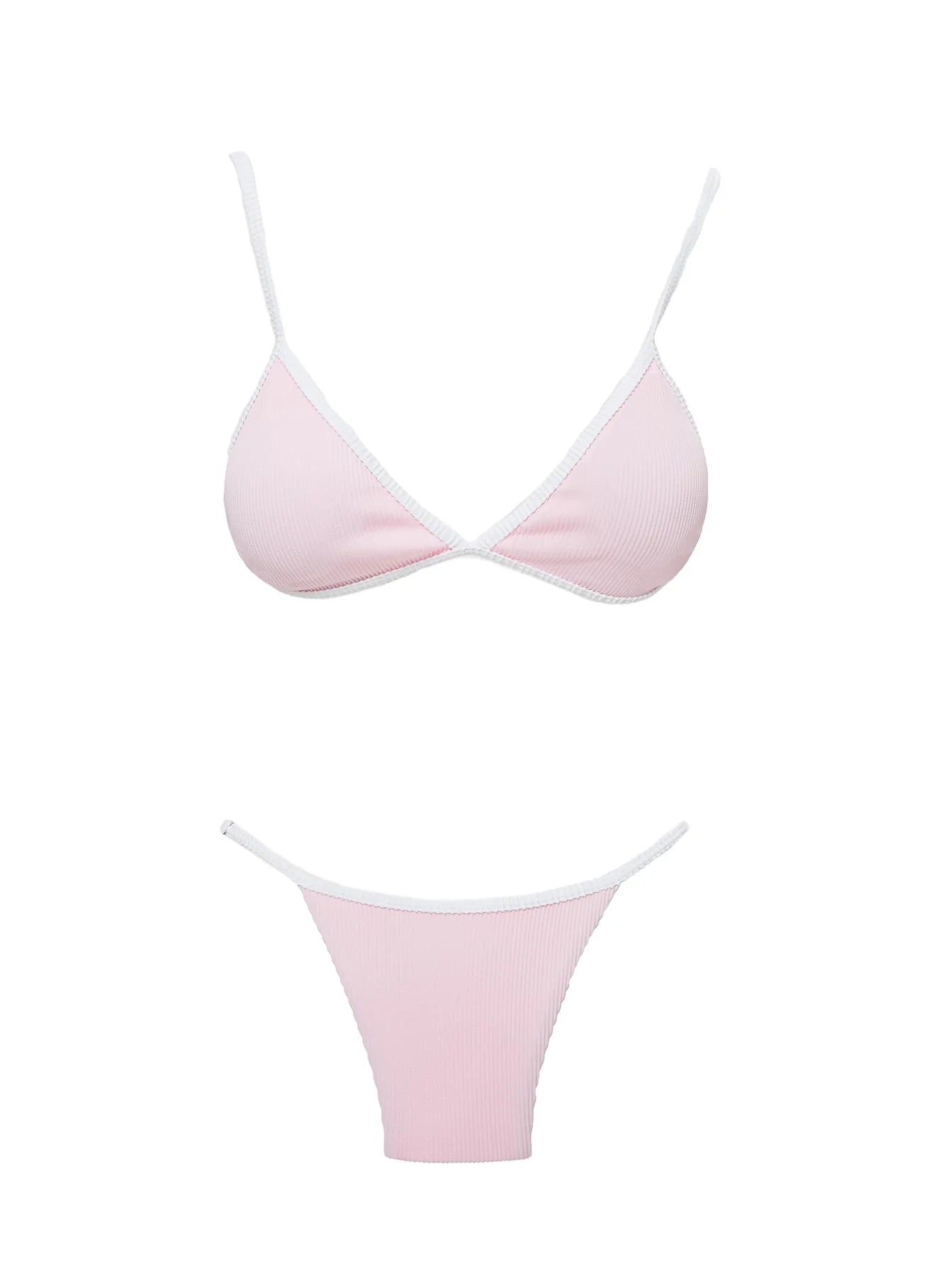 Olivia Adjustable Cheeky Bikini Bottom Pink White