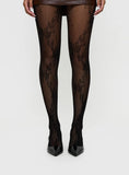 Murmur Lace Stockings Black
