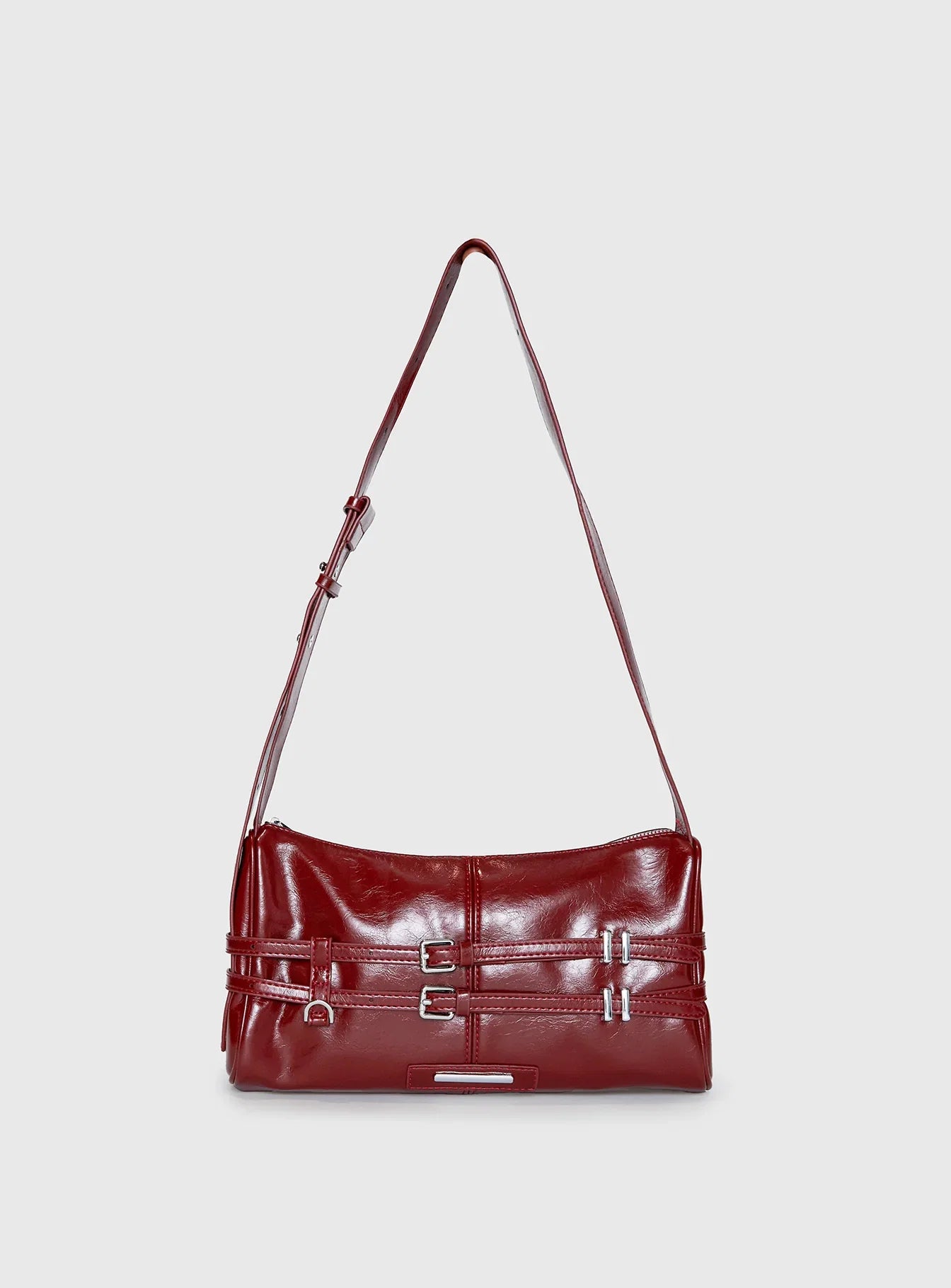 Recognize Buckle Detail Bag Red