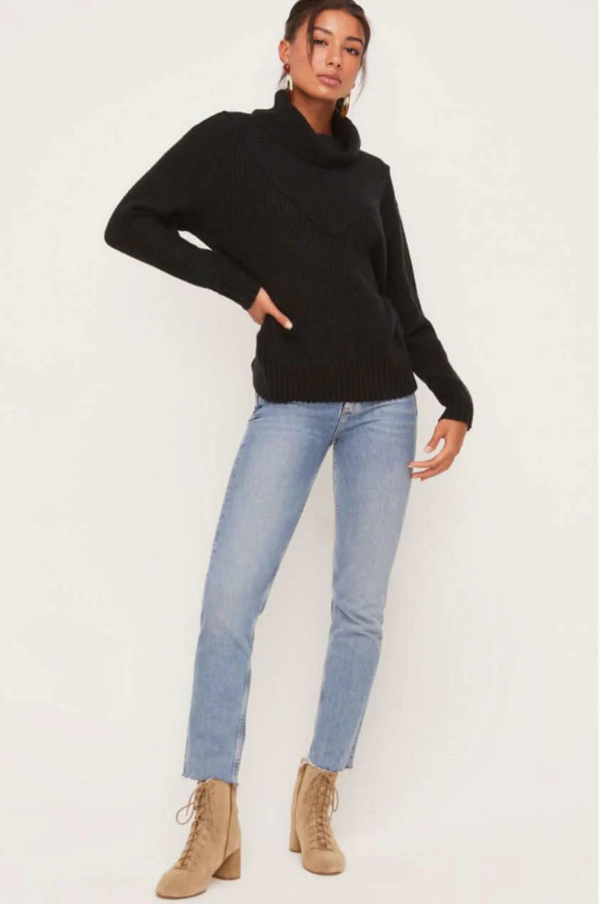 Joel Black Cowl Neck Sweater