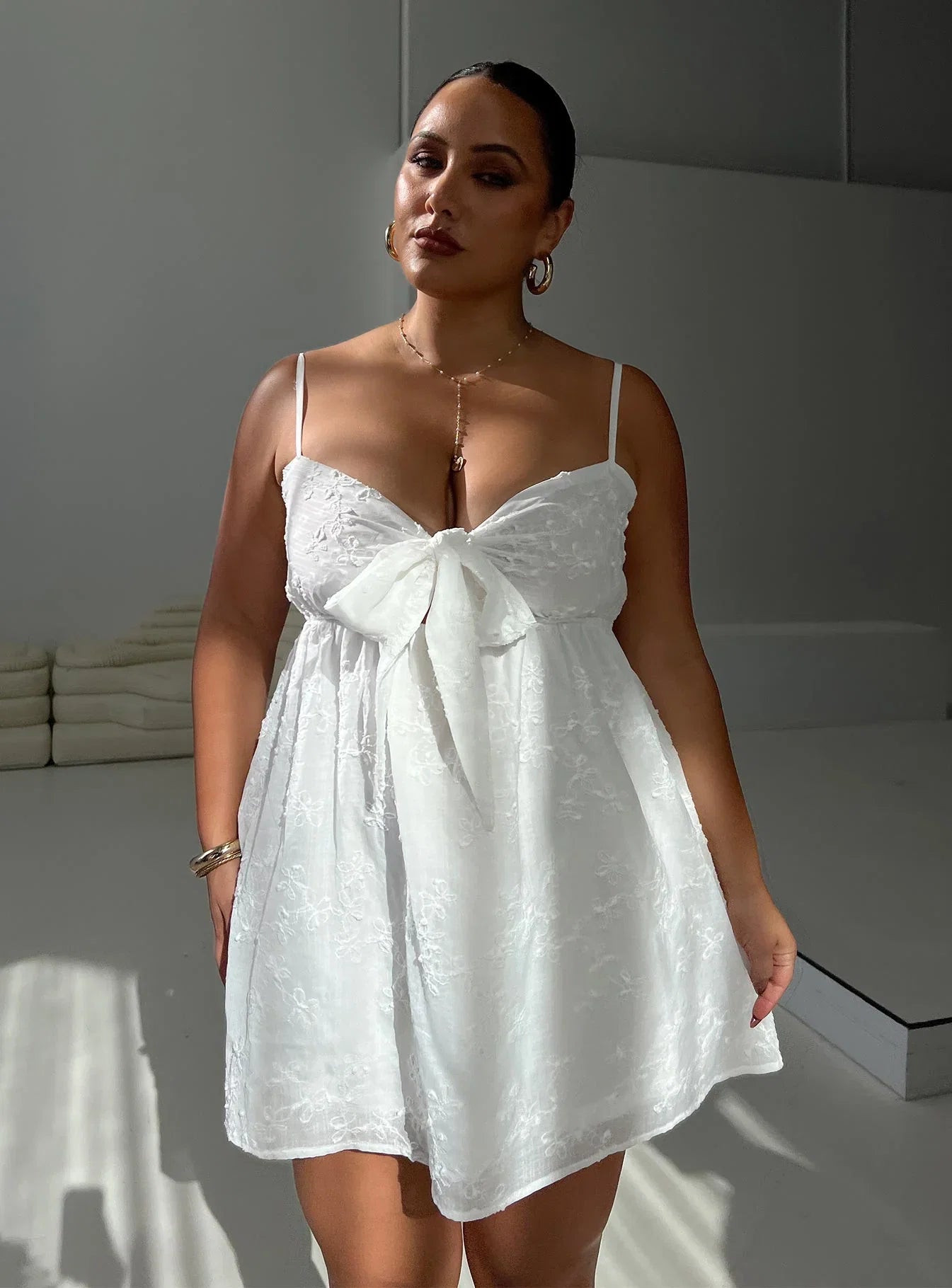Granno Mini Dress White Curve