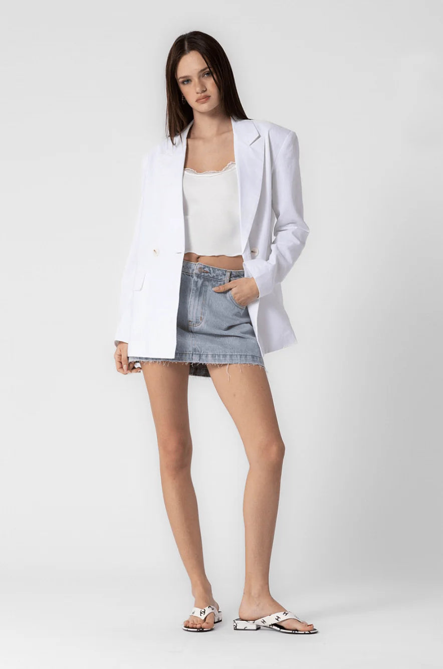 Nevada Medium Wash Denim Mini Skirt