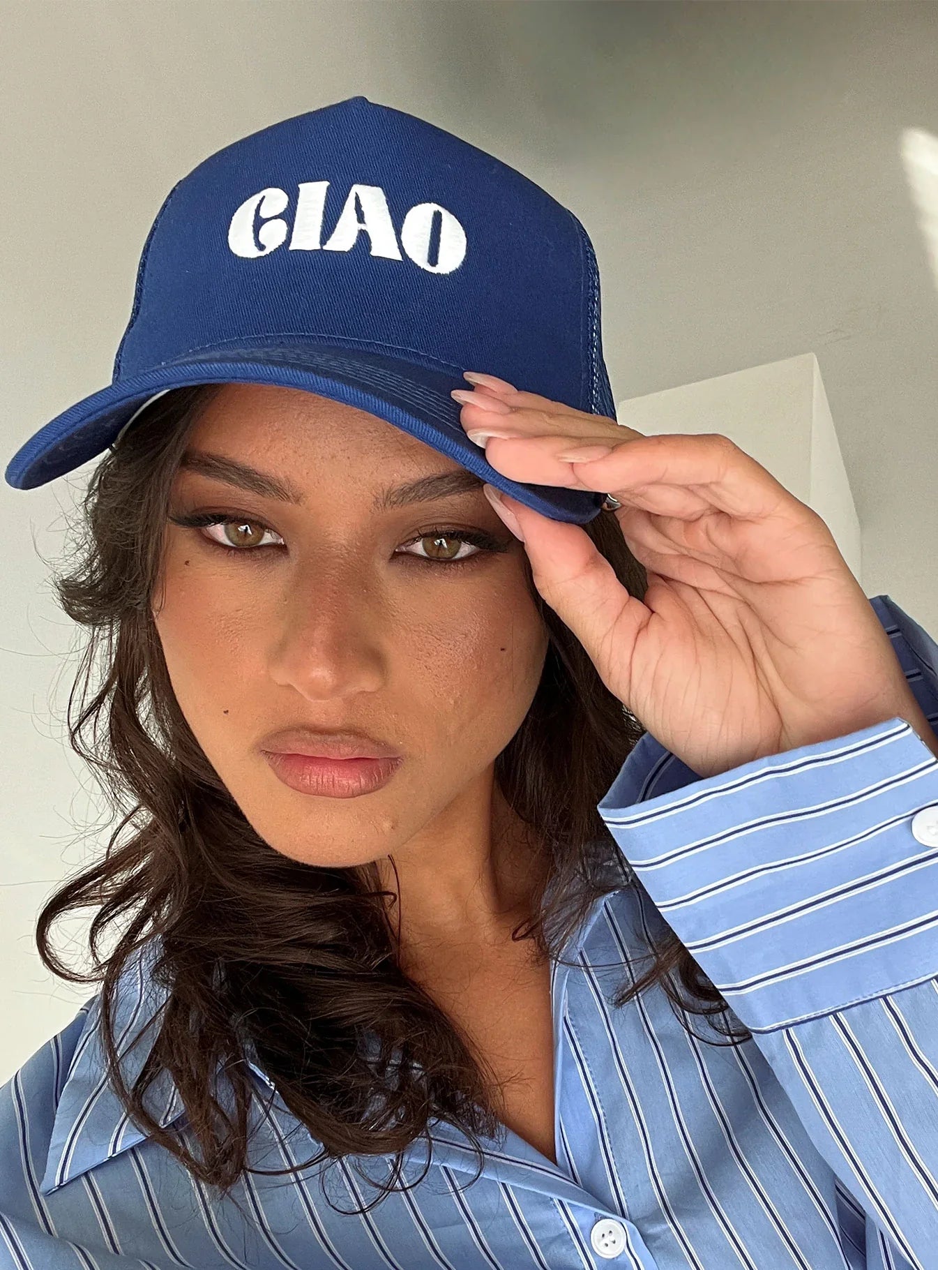 Ciao Trucker Hat Blue White