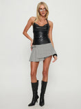 Call Your Bluff Asymmetrical Mini Skirt Grey Multi