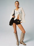 Angelis Lace Shorts Chocolate