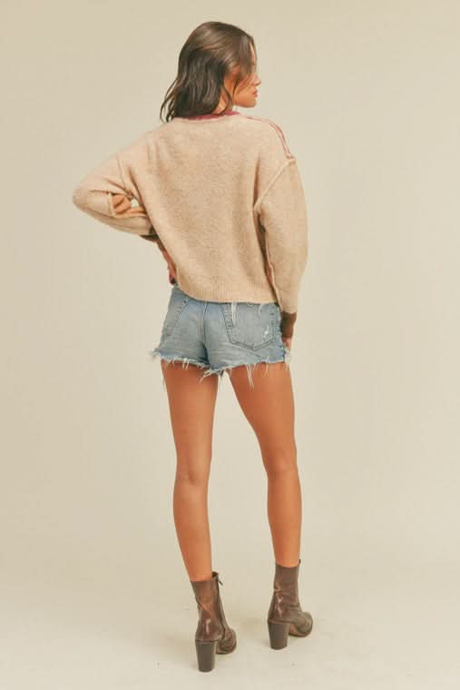 Joe Berry and Camel Colorblock Cardigan