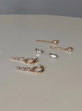 Think Later Diamante Earring Pack Gold