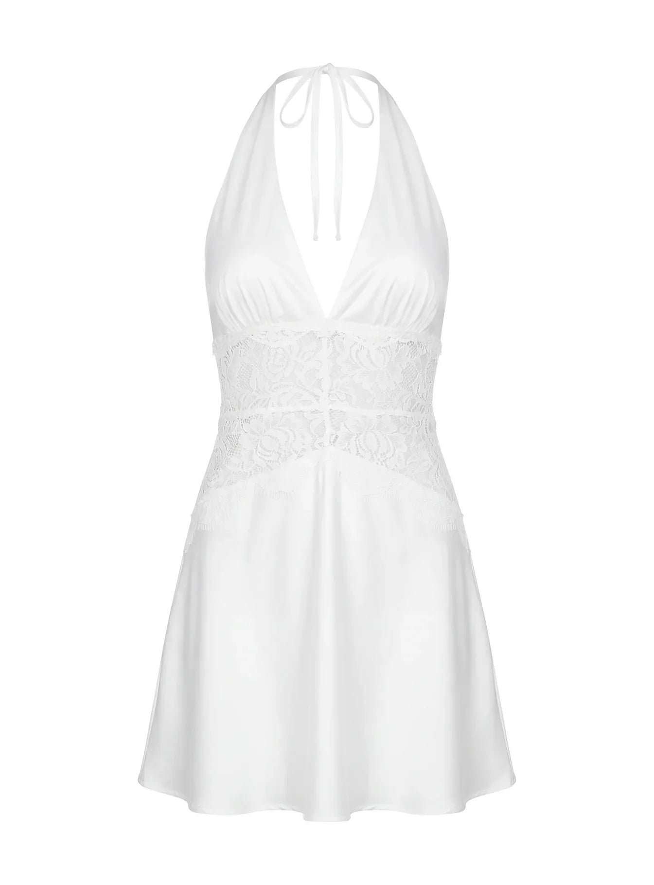 Klairee Lace Mini Dress White
