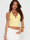 Impress Me Halter Top Lemon