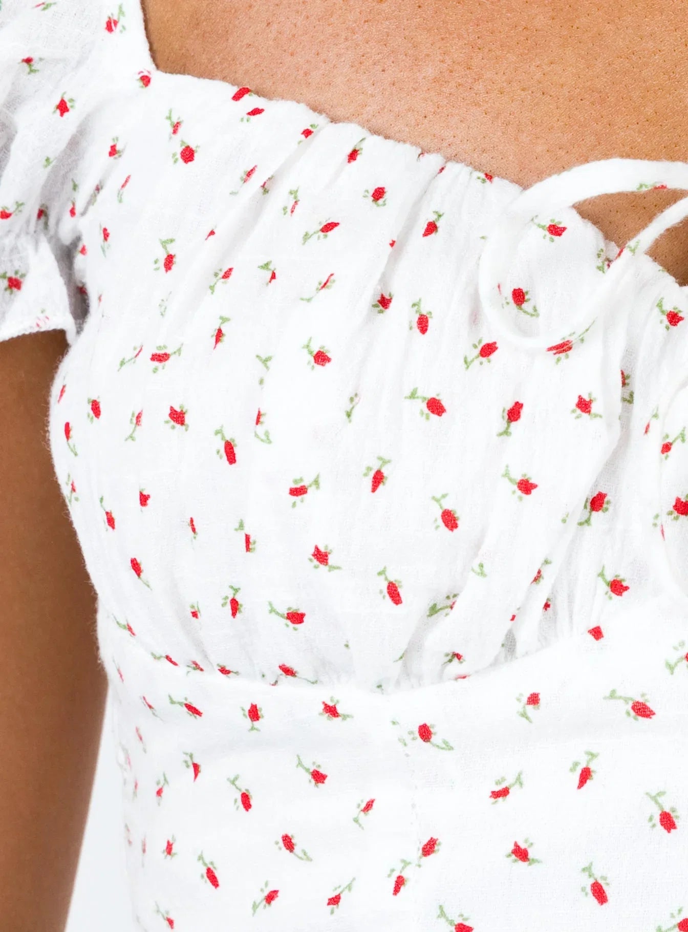 Natalina Mini Dress White Red