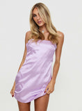 Shaya Strapless Mini Dress Lilac