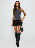 Sparky Mid Rise Skort Black