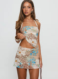 Thankfulness Low Mini Skort Leopard Floral