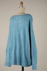 Sylvie Blue V Neck Sweater