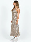 Nellie Midi Dress Black Beige