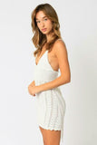 Sea You Soon White Crochet Mini Dress
