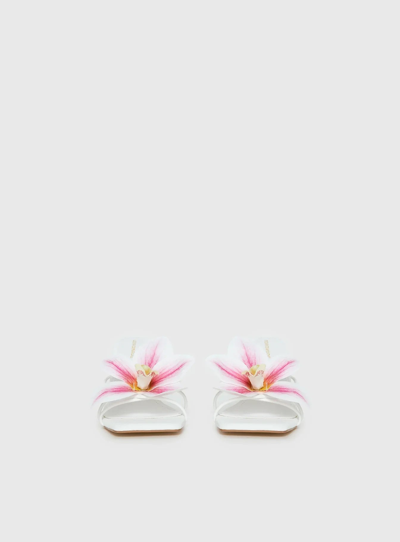 Exotic Etty Floral Detail Heels White