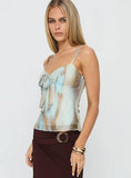 Bloomsbury Top Blue Brown