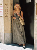 Cartmel Check Maxi Dress Black Cream Tall