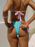 Angel Bay Triangle Bikini Top Turquoise Pink