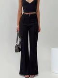 Stellina Slim Fit Flared Pants Black