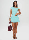Dominion Off Shoulder Set Aqua