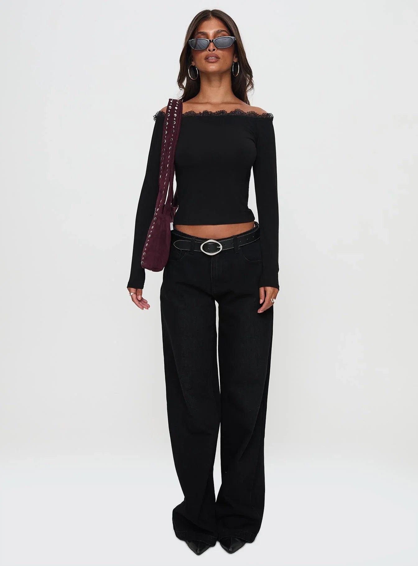 Everlong Mid Rise Straight Leg Jeans Mid Black Wash