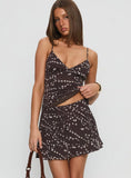 Fellie Mini Skirt Brown