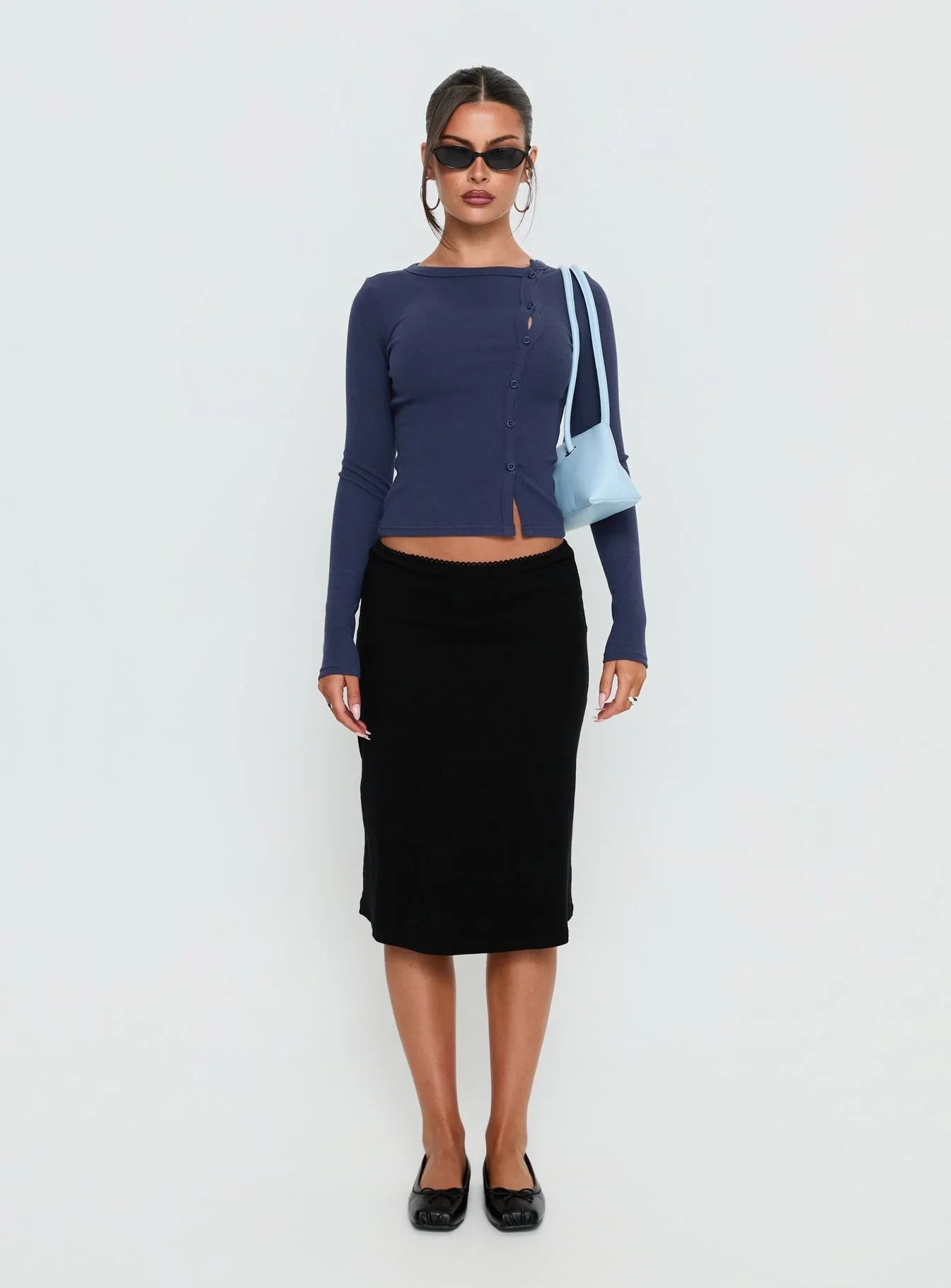 Passoni Long Sleeve Top Navy