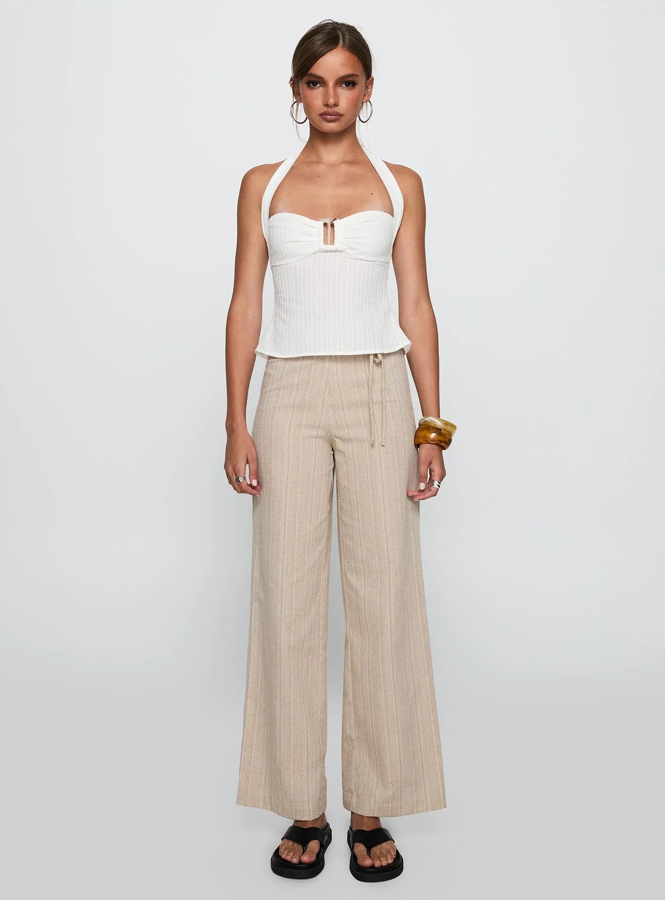 Isabetta Halter Top White