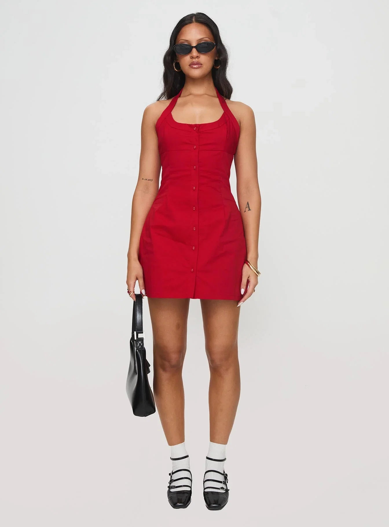 Mallorie Halter Mini Dress Red Tall