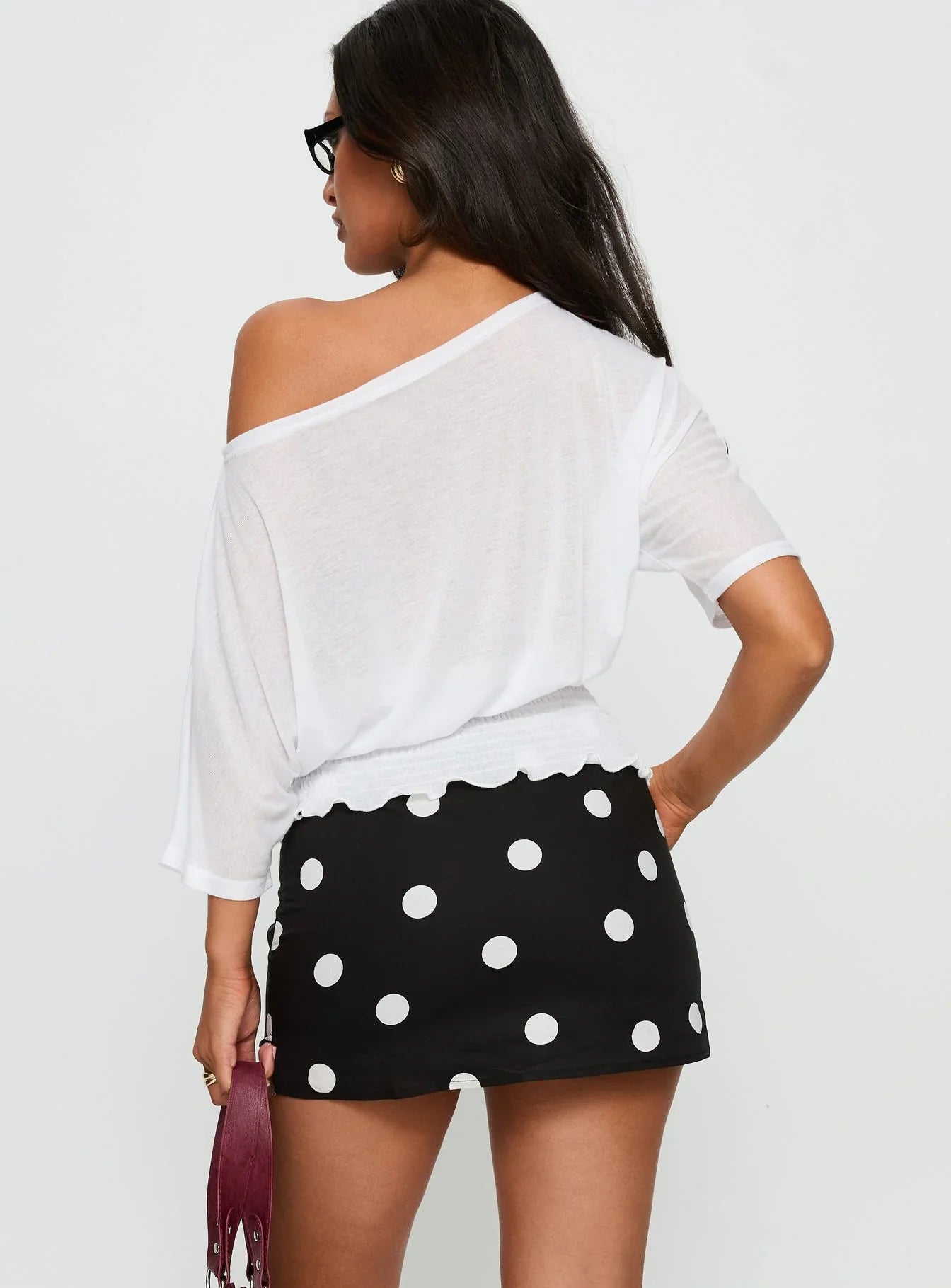 Special Treat Skort Black / White Polka Dot