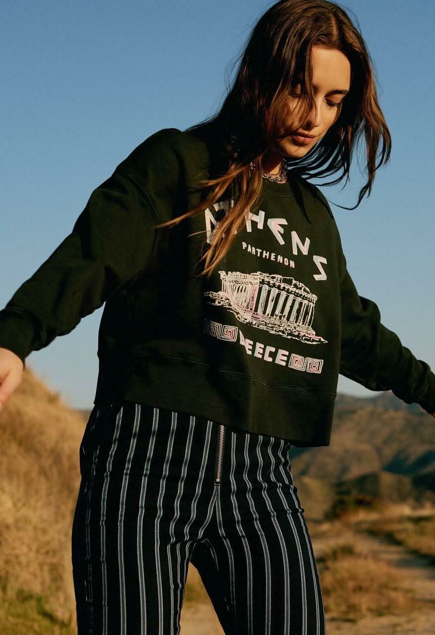 Daydreamer Athens Shrunken Crew Sweatshirt